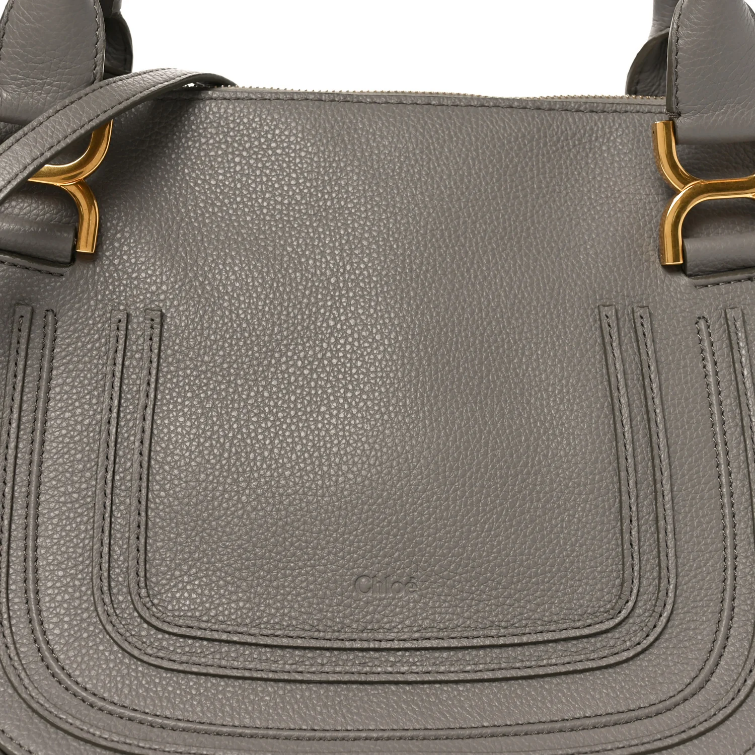 Calfskin Small Marcie Satchel Cashmere Grey - Top Club