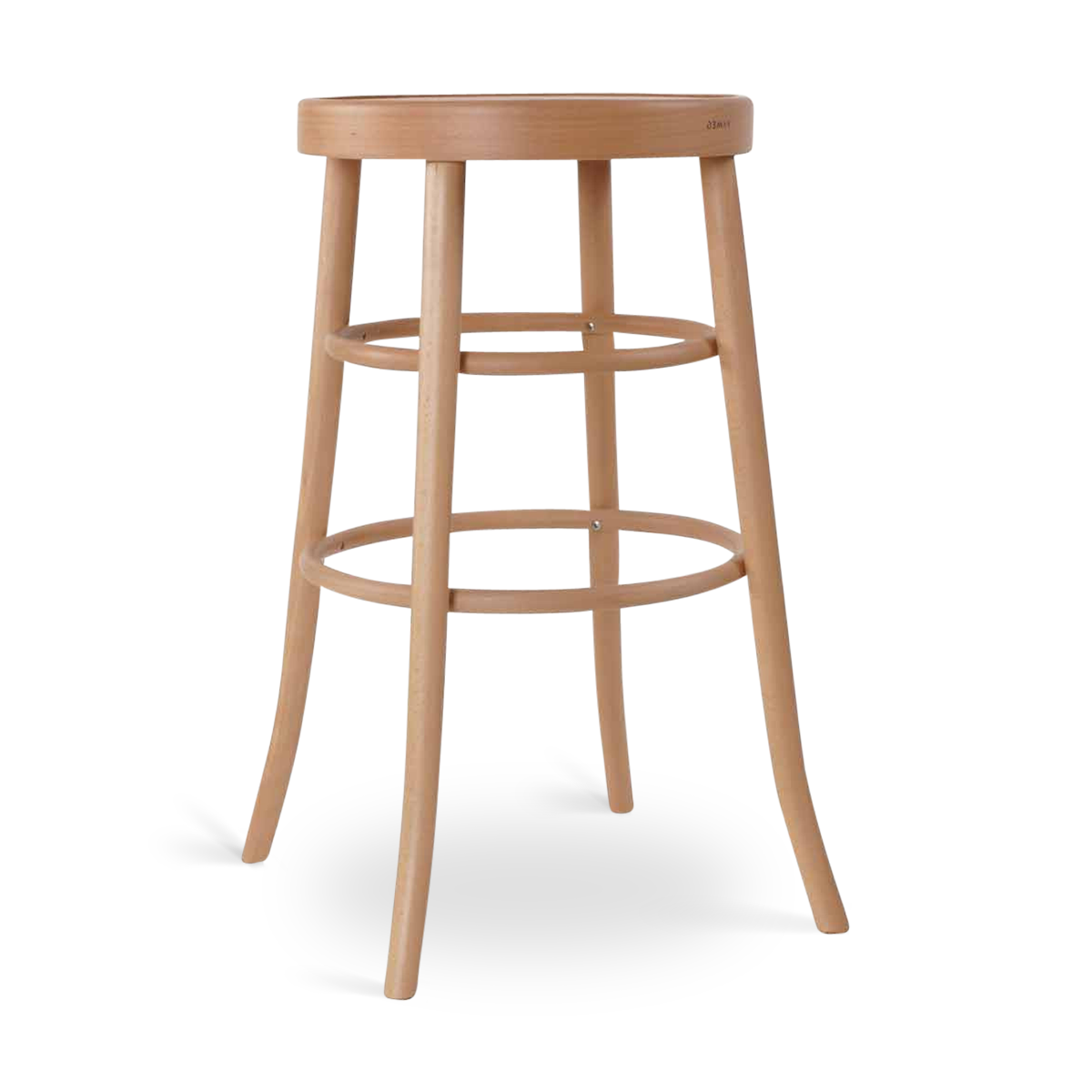 Barkruk Lauren houten H75 cm naturel