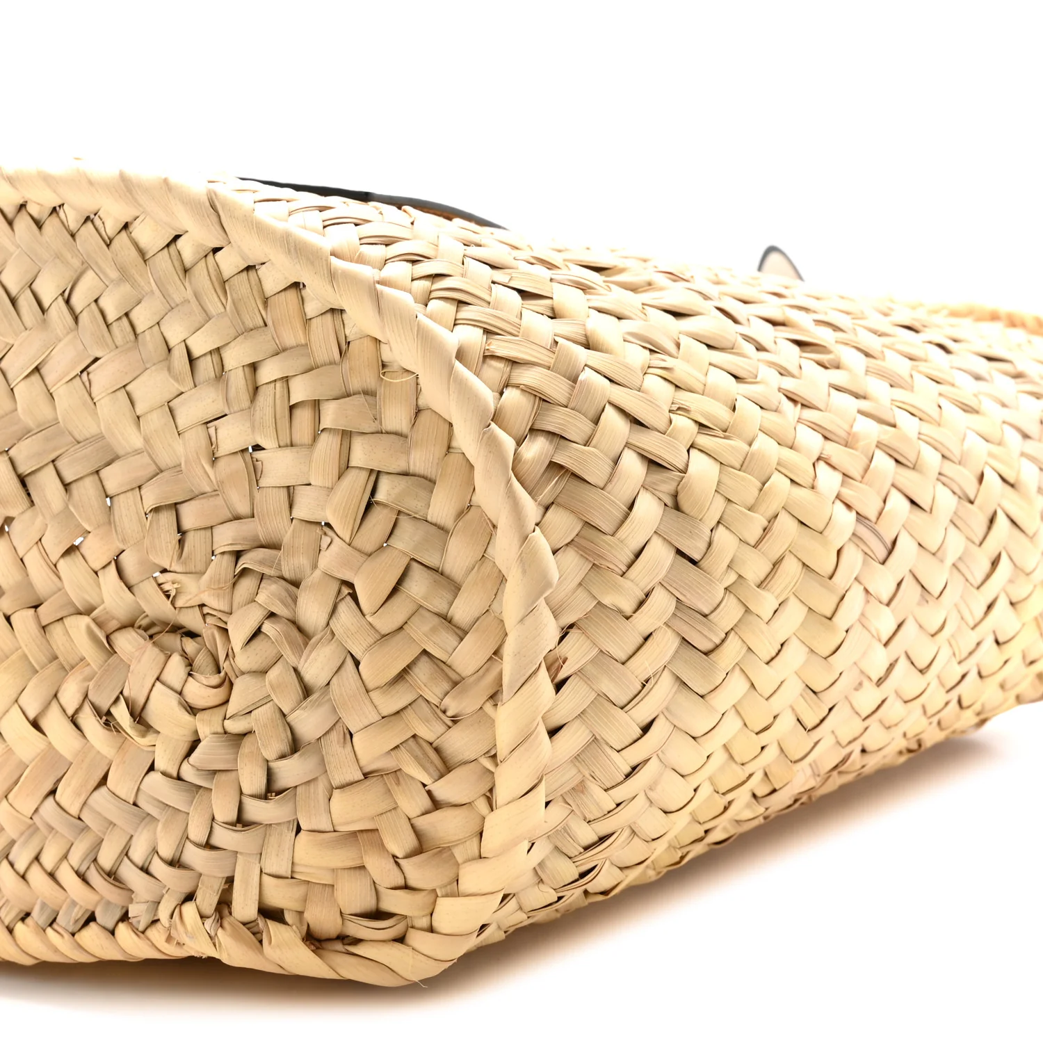 Raffia Basket Tote Bag Natural White - Top Club