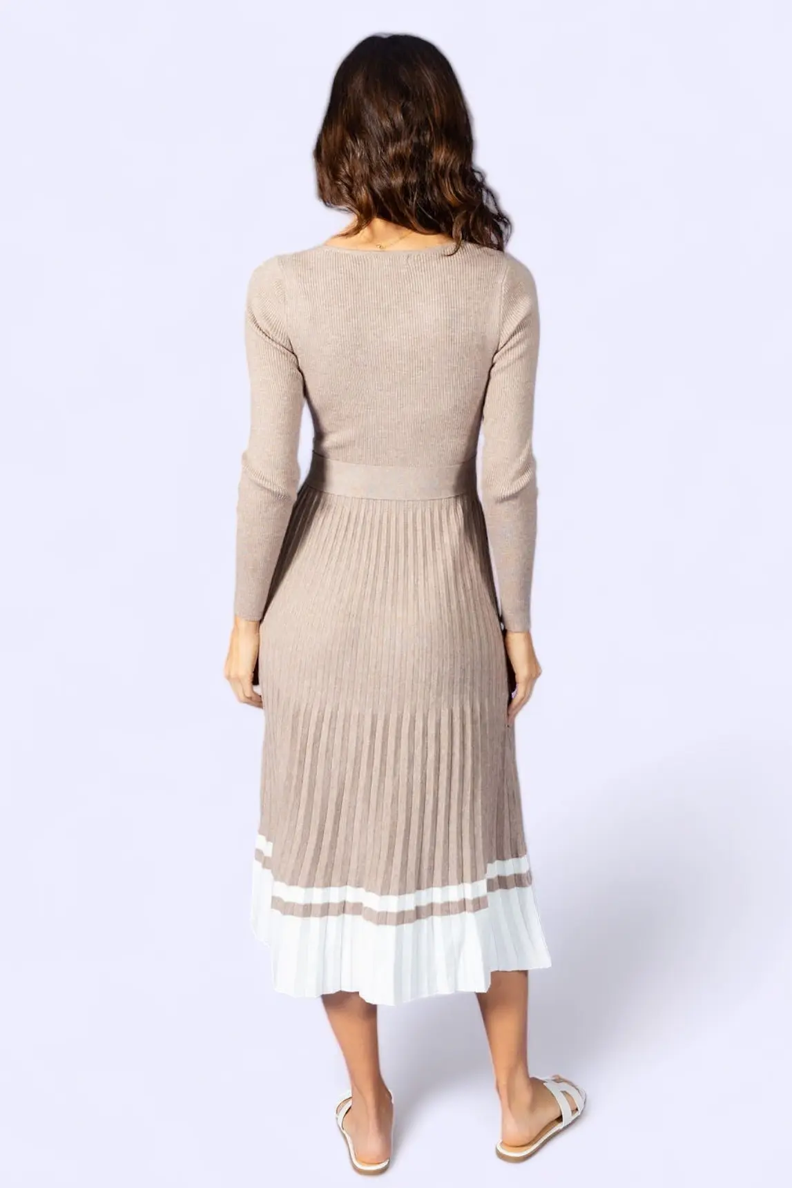 I've Loved You For So Long Pleated Sweater Dress - ALJEGJ