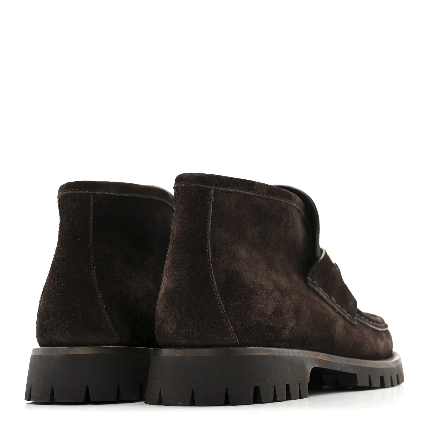 Suede Horsebit Ankle Boots 38 Dark Brown - Top Club