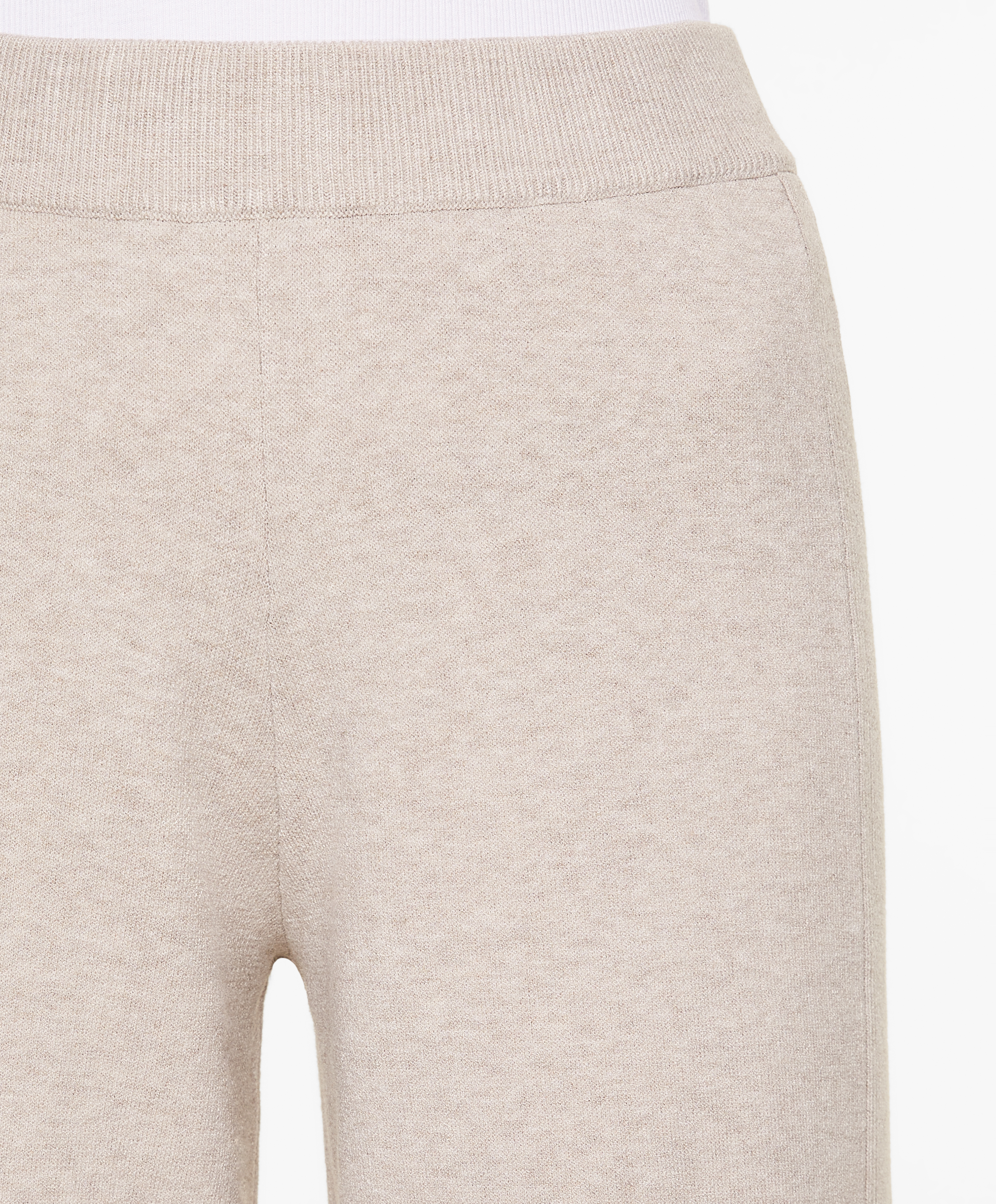 OYSHO Side rib straight-leg knit trousers