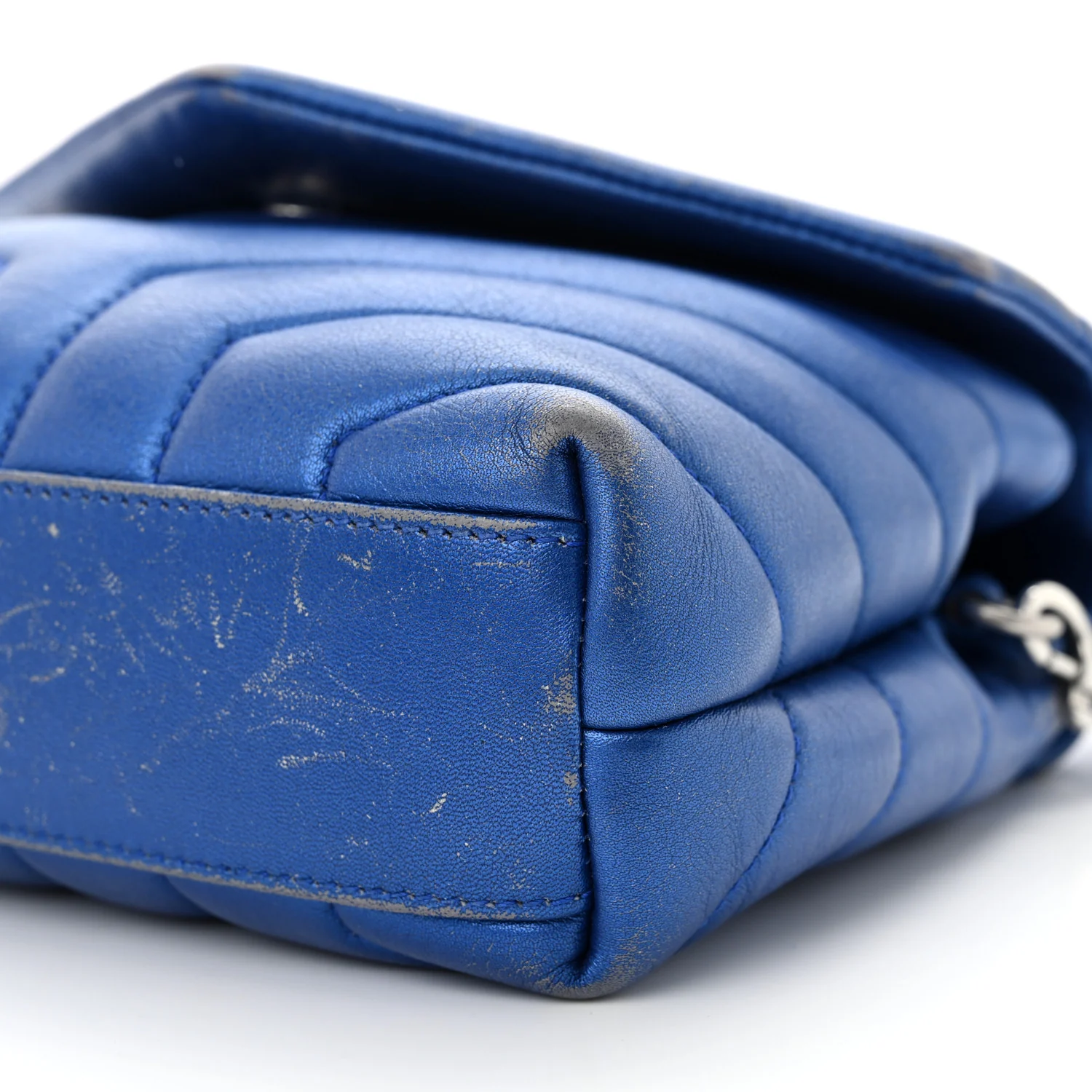 Metallic Calfskin Y Quilted Monogram Toy Loulou Crossbody Bag Blue Royal - Top Club