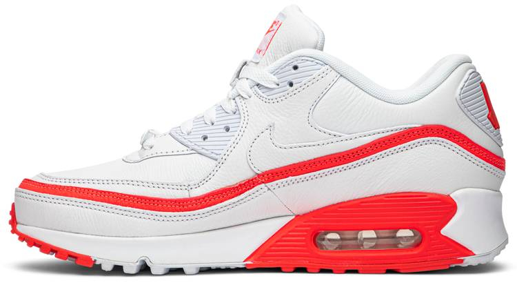 Undefeated x Air Max 90  White Solar Red  CJ7197-103 - Sneaker Replica Workshop