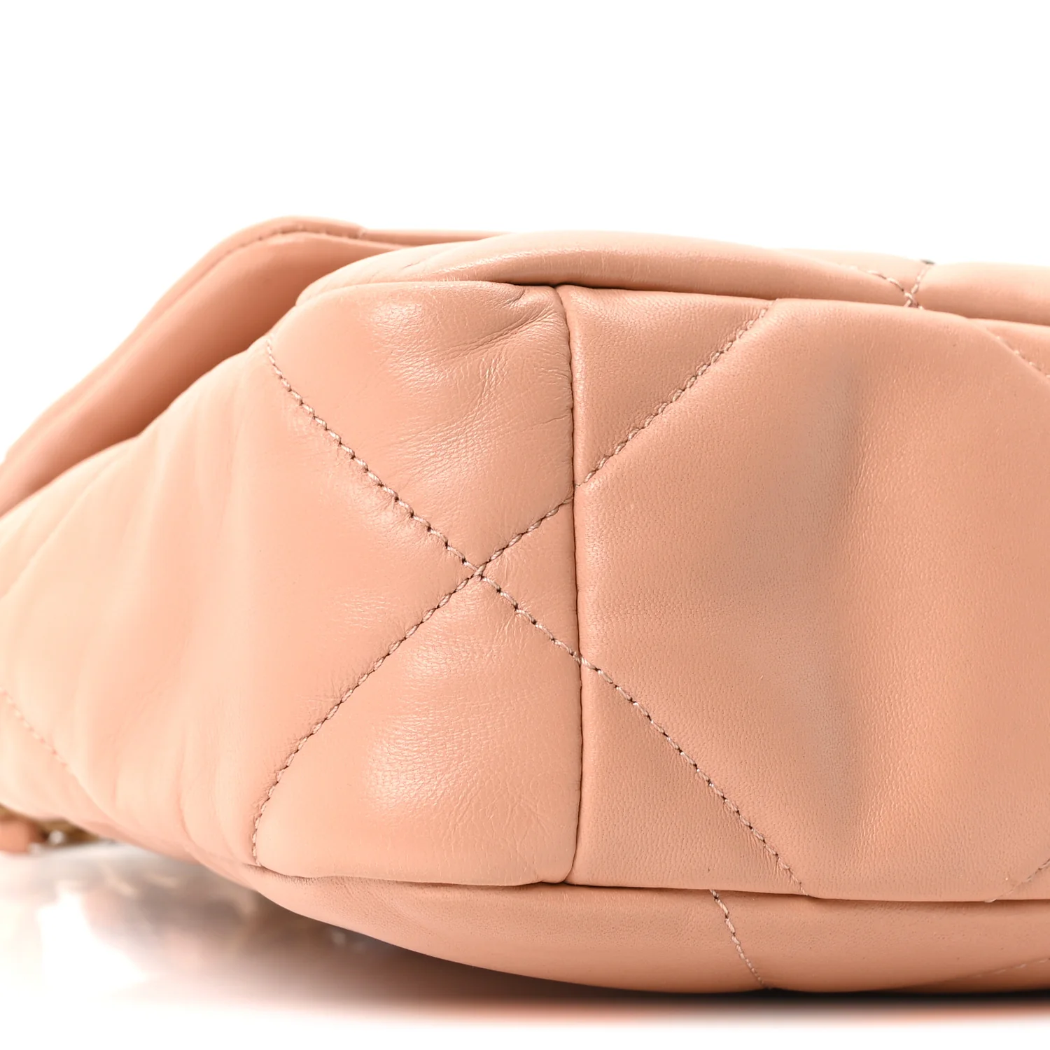 Lambskin Quilted Medium Chanel 19 Flap Beige - Top Club