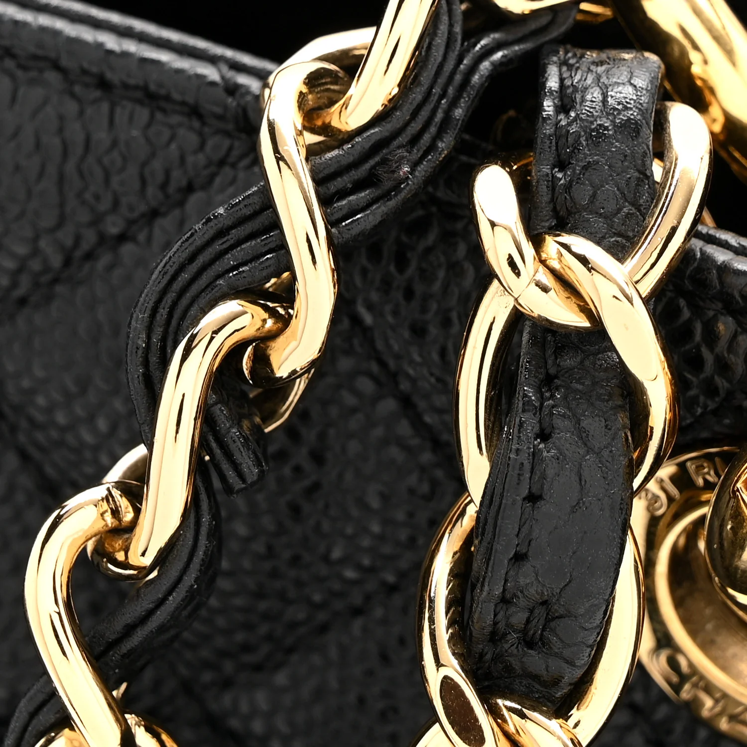 Caviar Quilted Grand Shopping Tote GST Black - Top Club