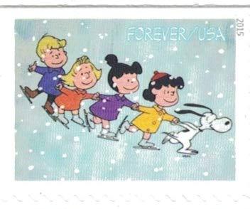 2015 USPS Charlie Brown Xmas Pane of 20 Forever Postage Stamps