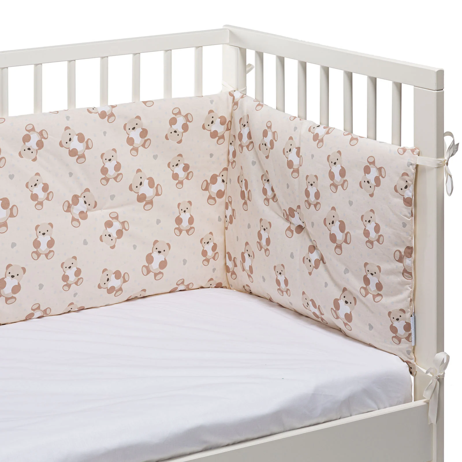 Cotton bumper teddy bear natural standard caleffi kids