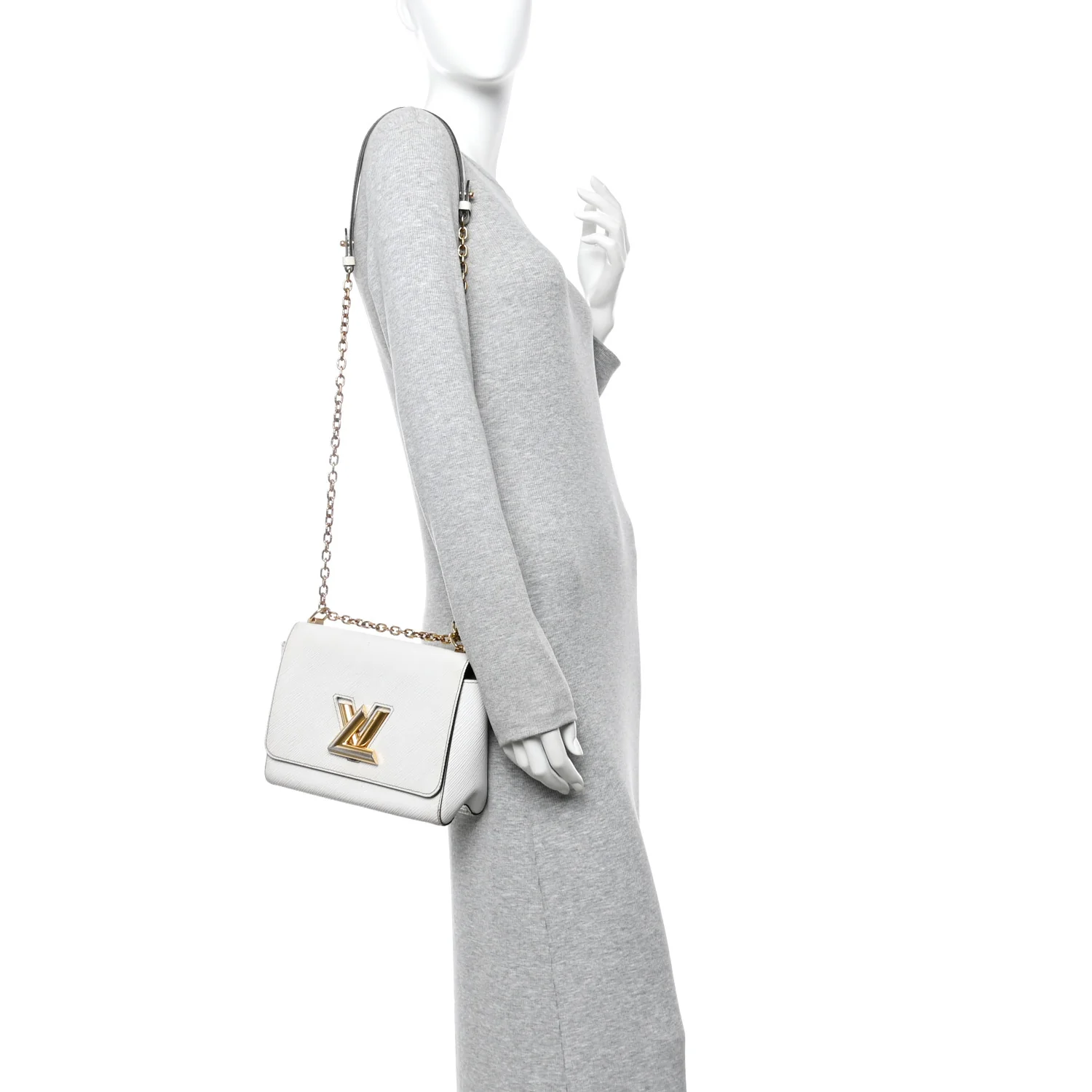Epi Twist Shoulder Bag MM White - Top Club
