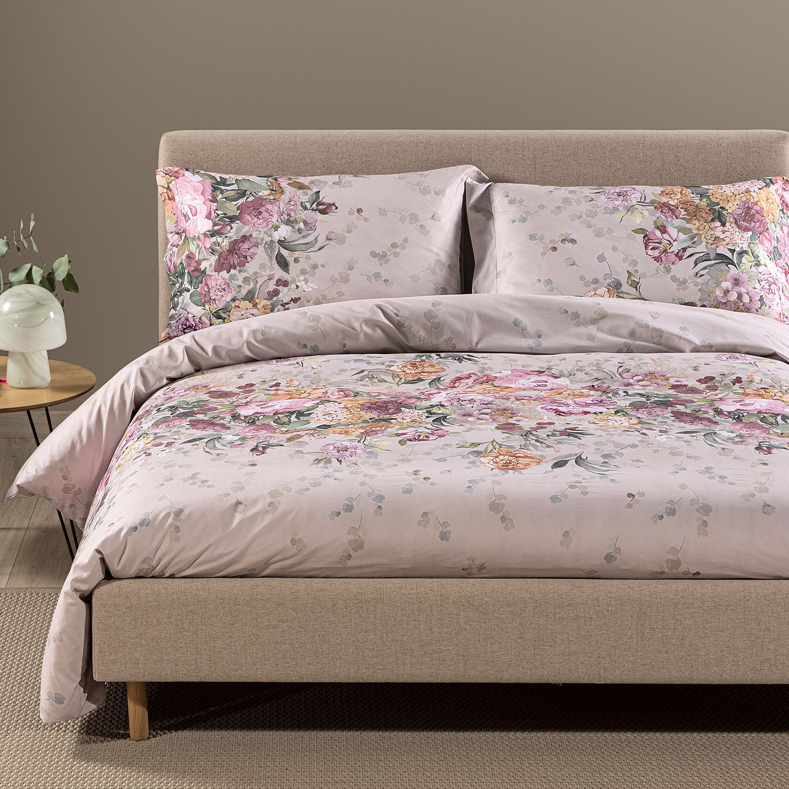 Copripiumino Con Federe In Cotone Ikebana Matrimoniale Unica Caleffi