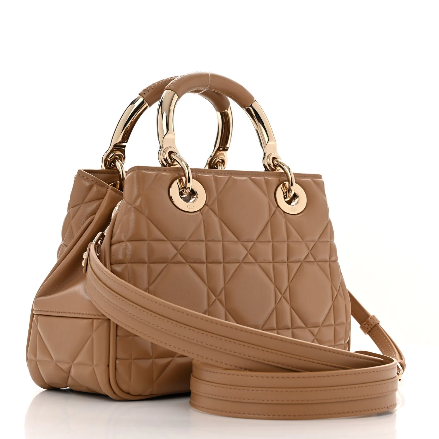 Calfskin Cannage Small The Lady 95.22 Beige - Top Club