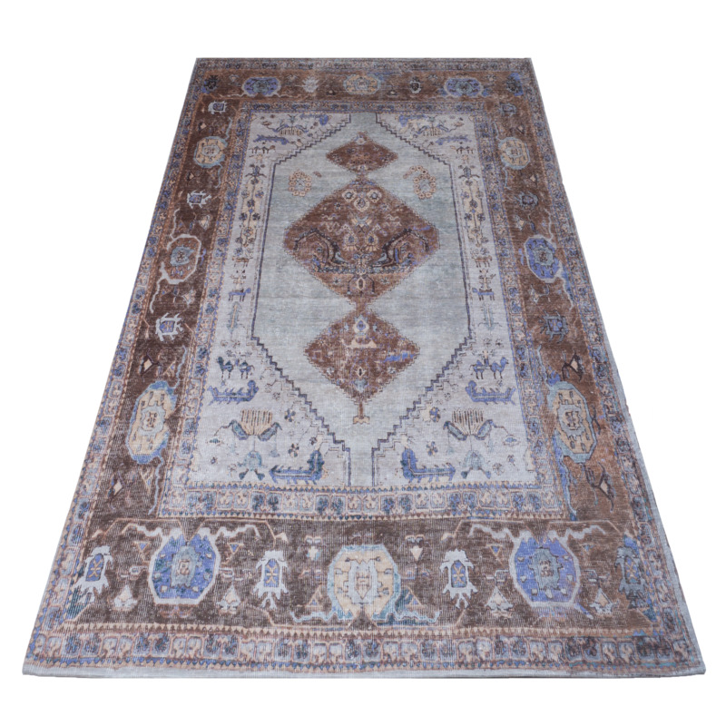 Vloerkleed Karaca - Purple/Brown 07 70 x 140 cm
