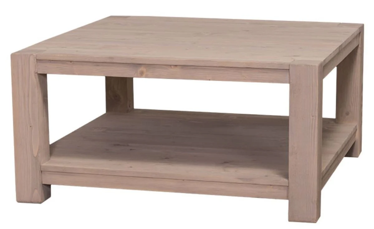 Country house style coffee table natural colors 90 x 90 x H. 45 cm - living room table in country house style