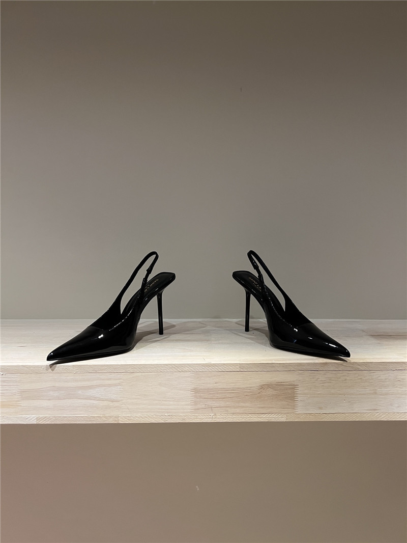 YSL Strap Back Elastic Pointed Toe High Heel Sandals - Sneaker Replica Workshop