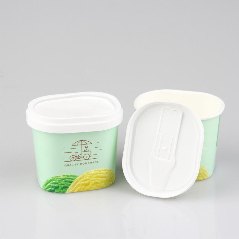 Rectangular Ice Cream & Dessert Cups with Lids – Compact, Leak-Proof, and Ready to Serve.