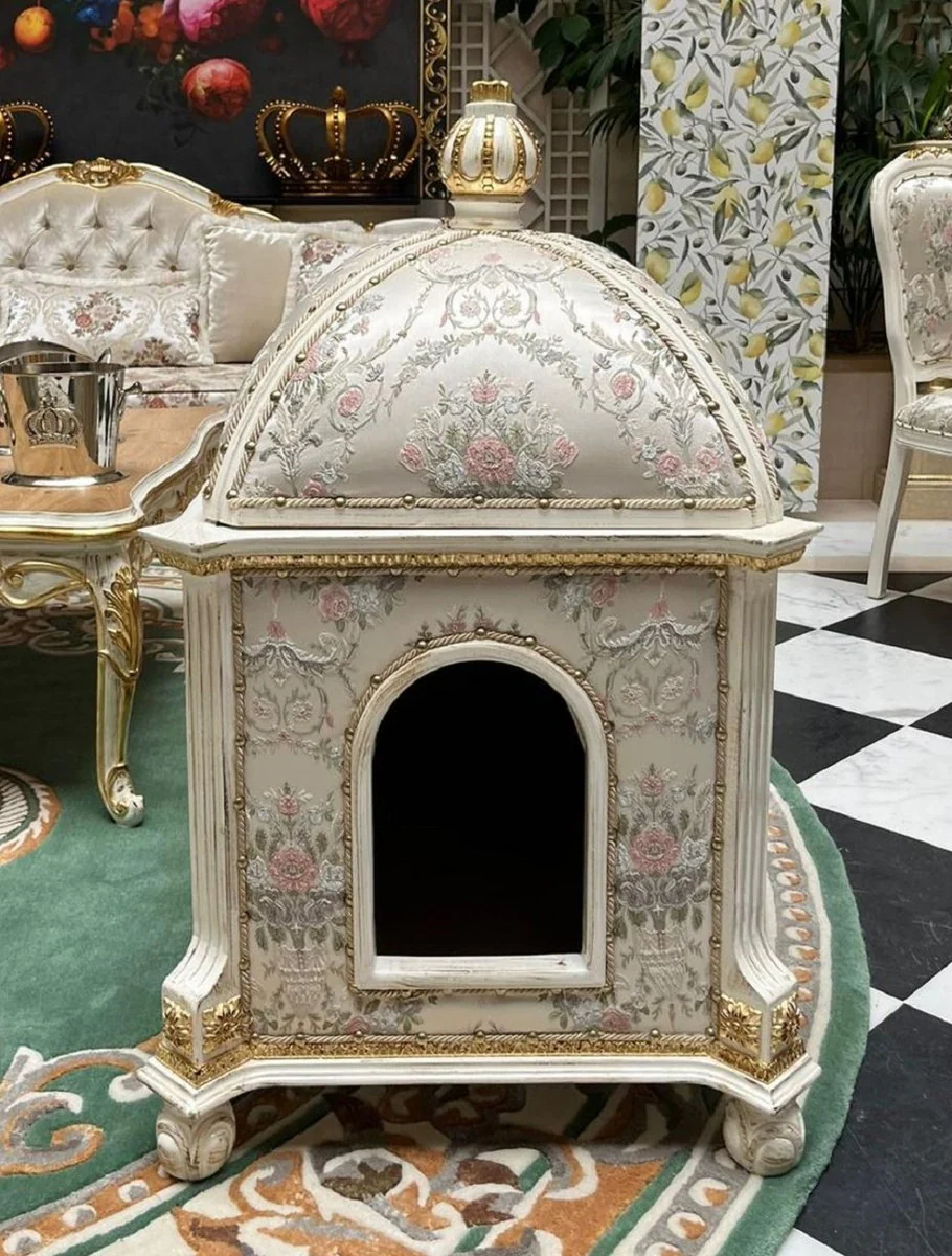 Pompöös by Barock Katzenhaus Provence Silber / Cremeweiß / Gold - designed by Harald Glööckler
