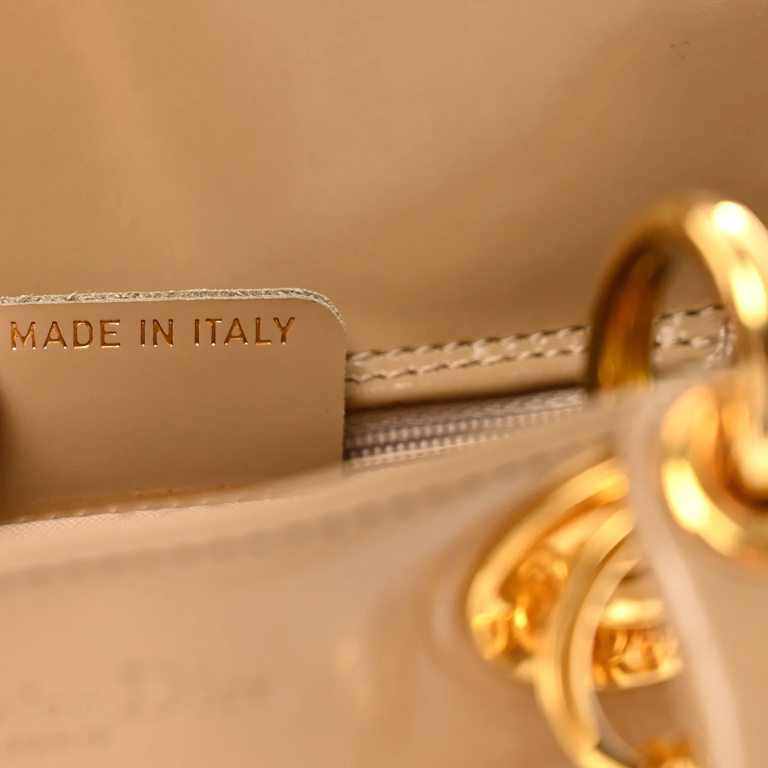 Patent Mini Lady Dior Beige - Top Club