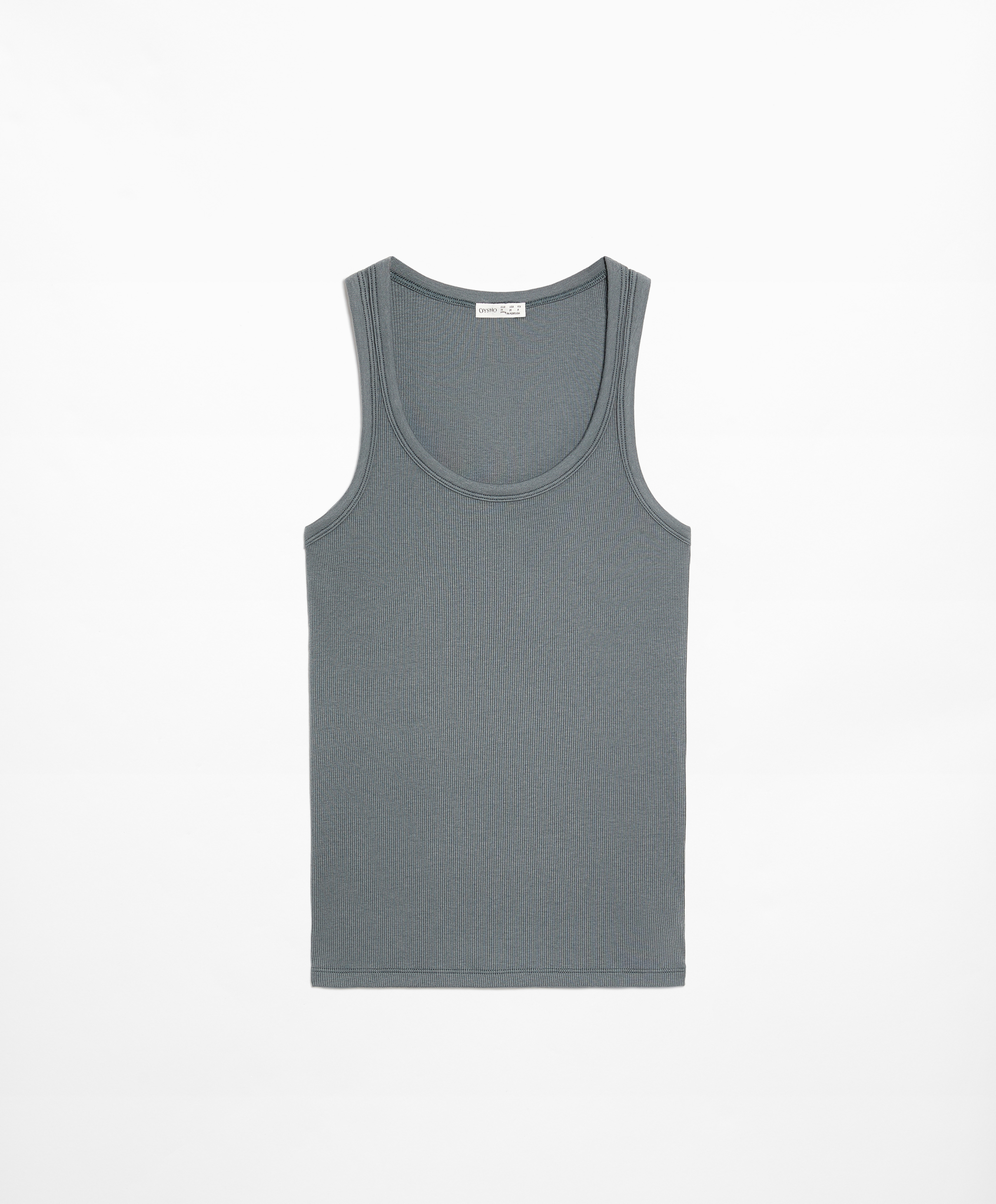OYSHO Rib vest top with cotton and modal