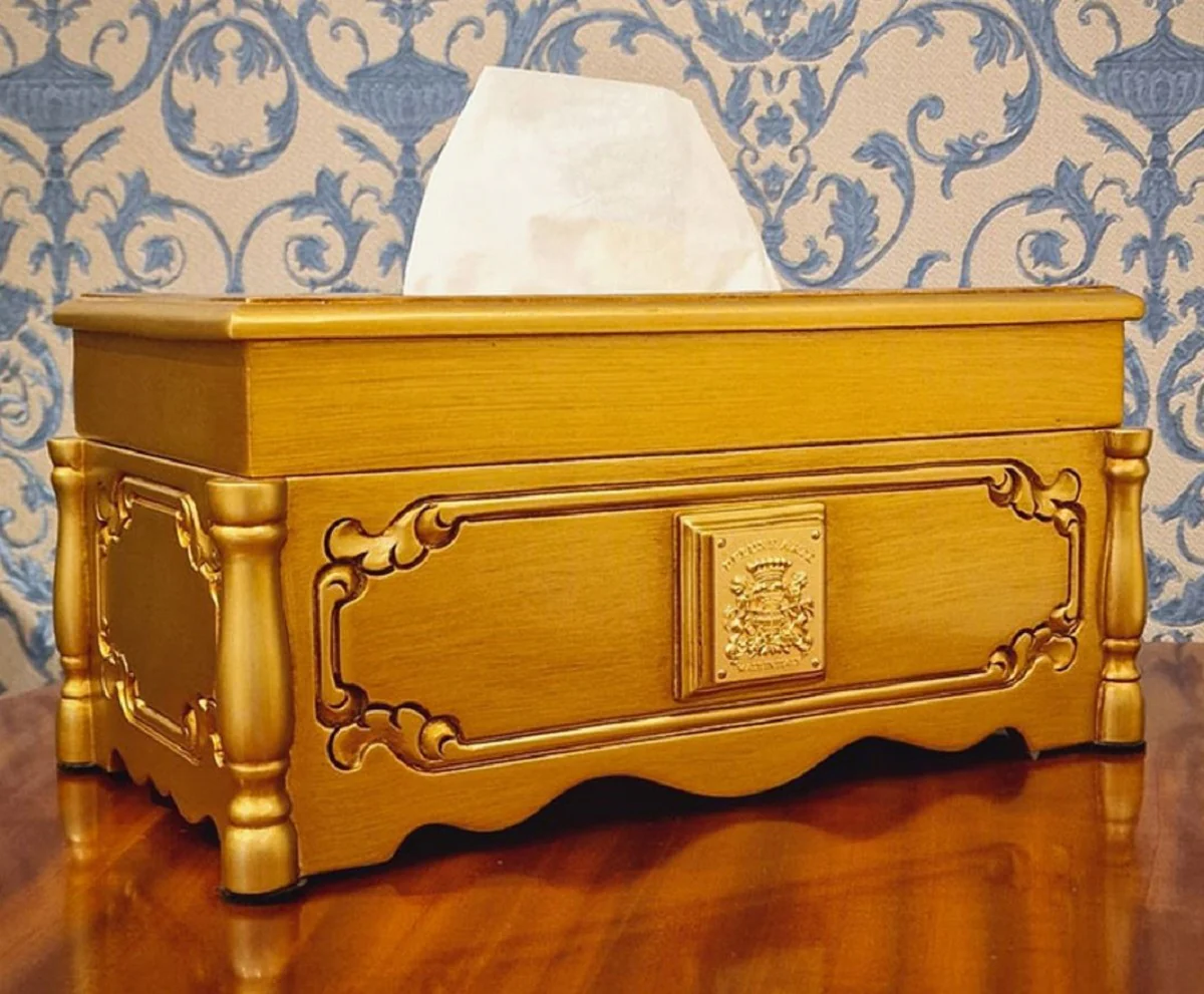 Luxus Barock Papiertuchbox - Taschentuchbox Gold - Made in Italy