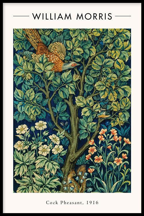 Walljar poster ingelijst - William Morris - Cock Pheasant Poster ingelijst - 70 x 100 cm