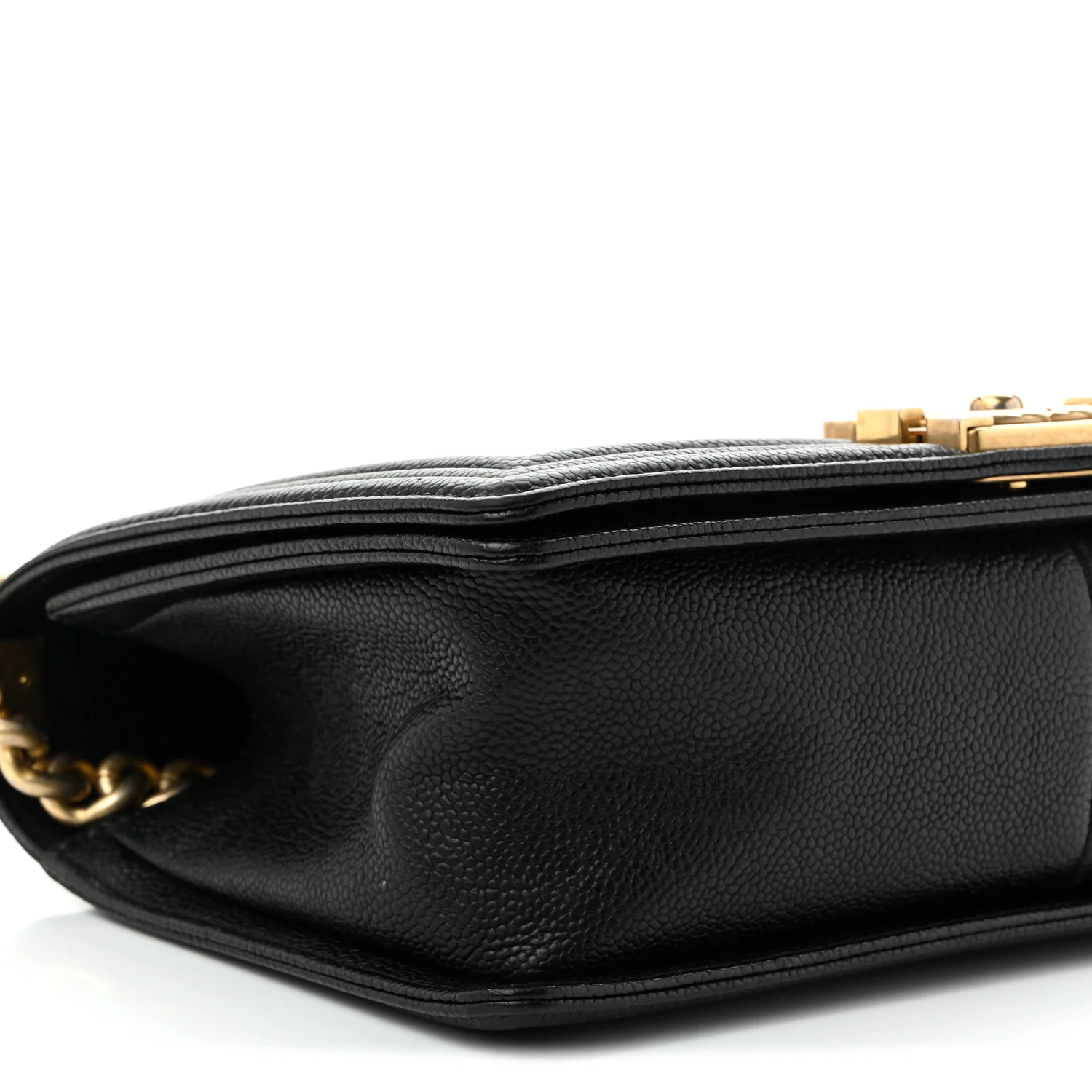Caviar Quilted Medium Boy Flap Black - Top Club