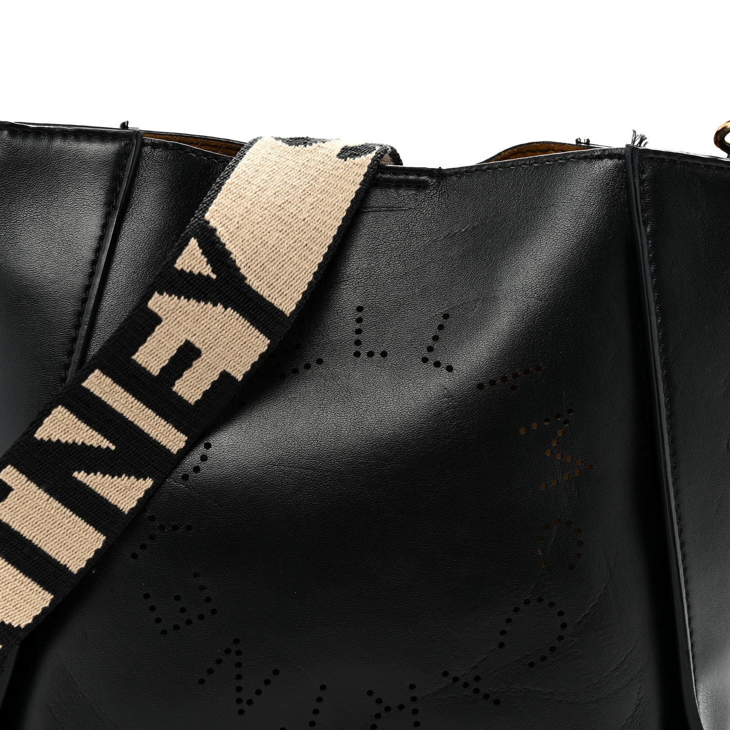 Eco Alter Nappa Perforated Logo Mini Crossbody Black - Top Club