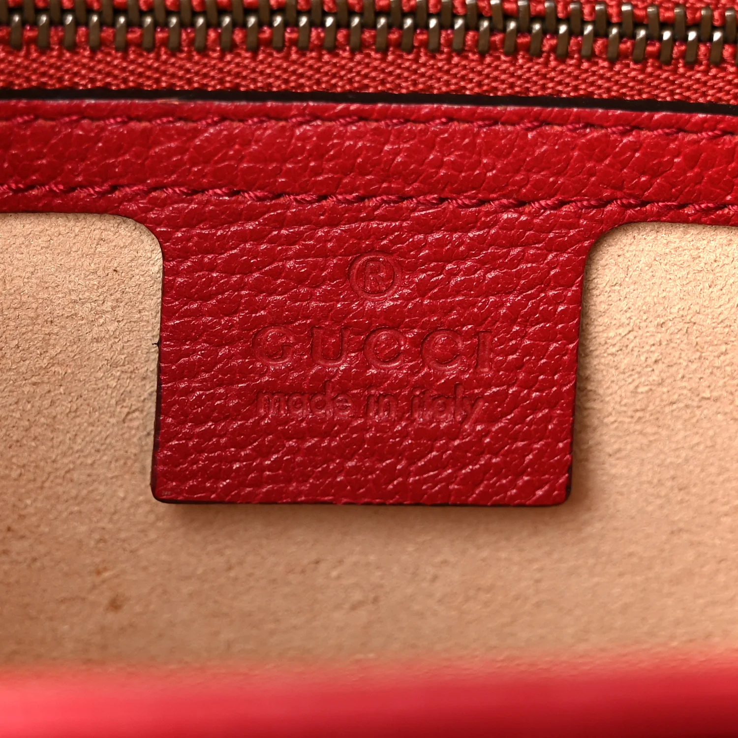 GG Supreme Monogram Small Queen Margaret Top Handle Bag Red - Top Club