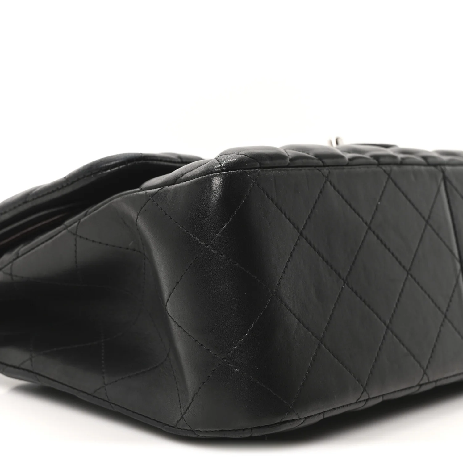 Lambskin Quilted Jumbo Double Flap Black - Top Club