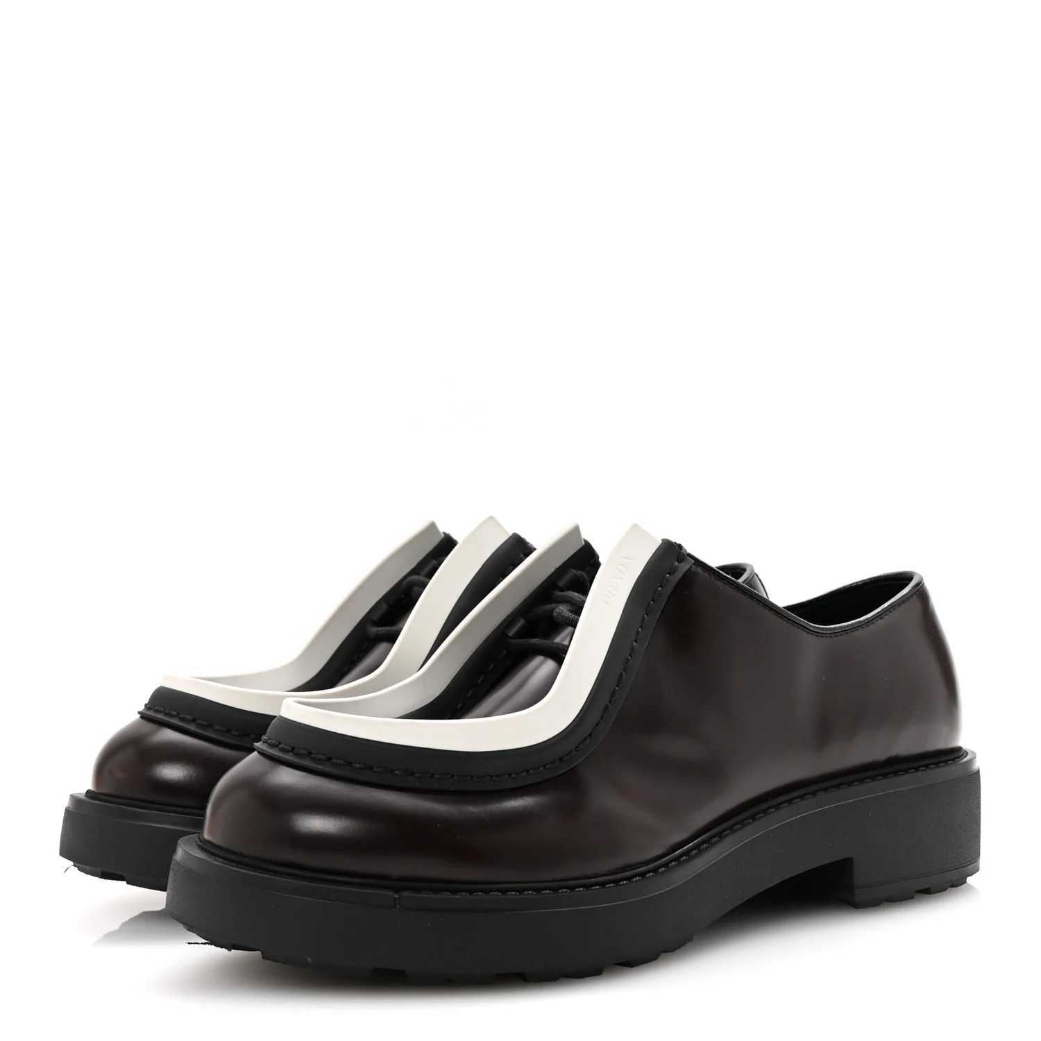 Spazzolato Rois Monolith 55mm Derby Loafers 8 Dark Brown Black - Top Club