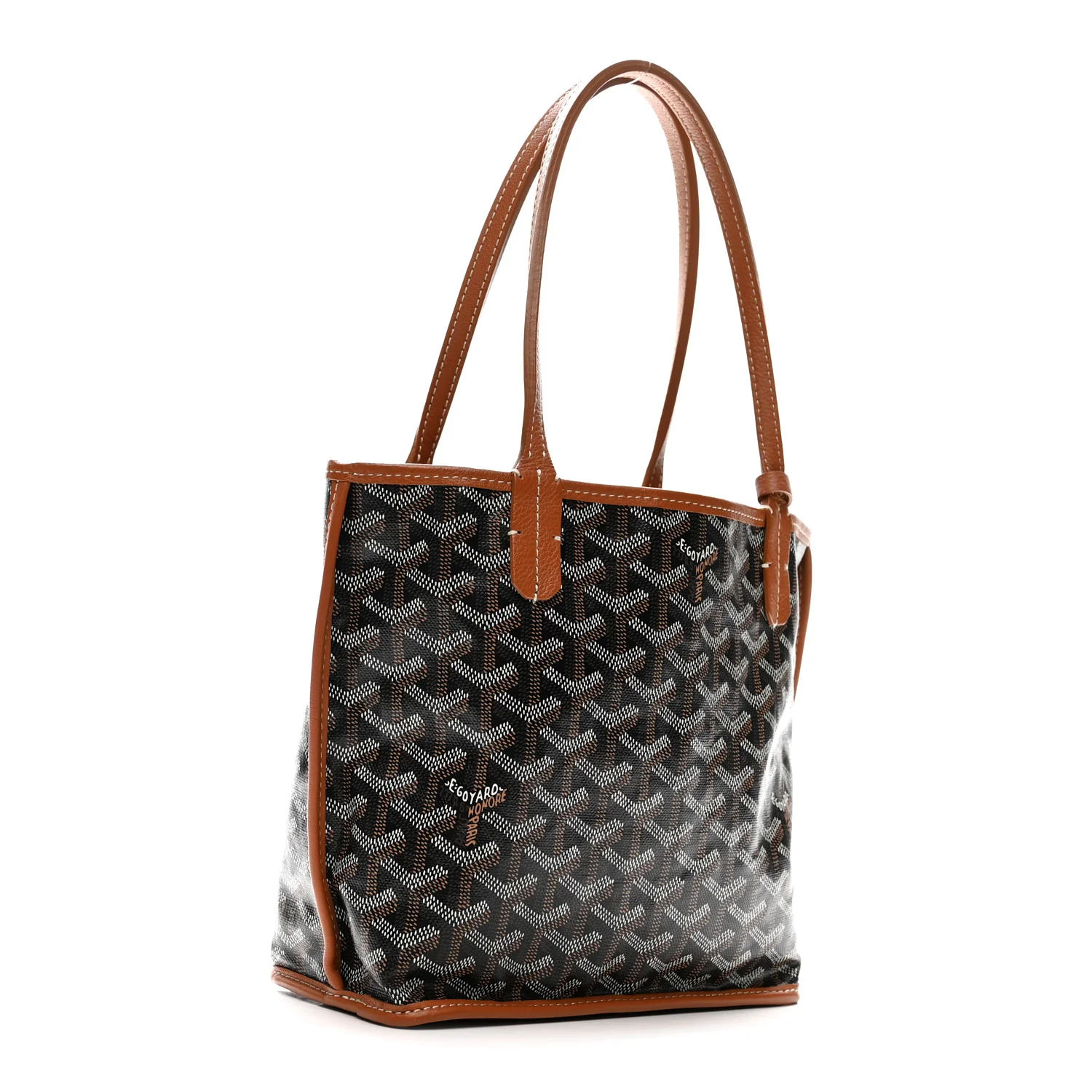 Goyardine Reversible Mini Anjou Black Gold - Top Club