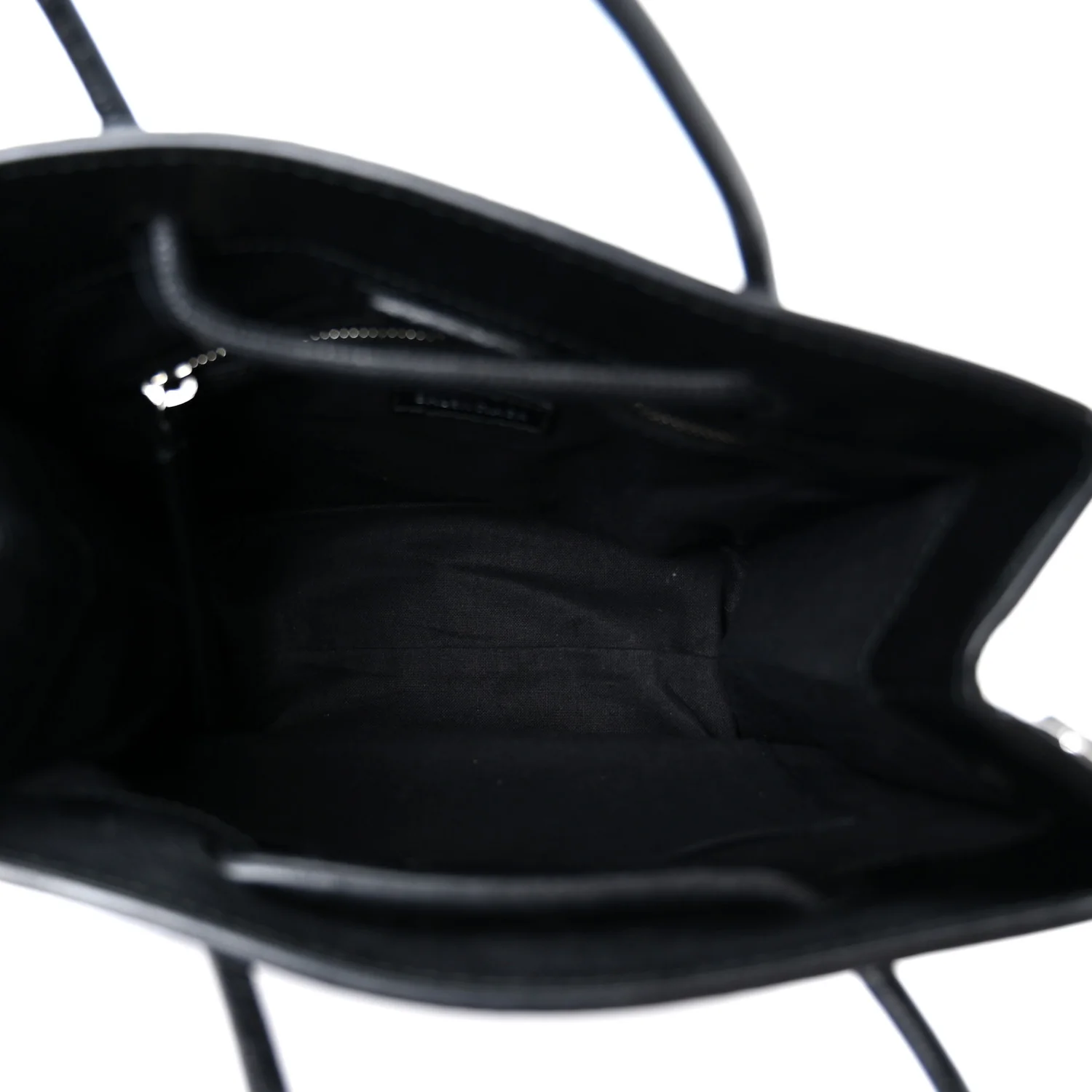 Calfskin Logo XXS Shopping Tote Black - Top Club