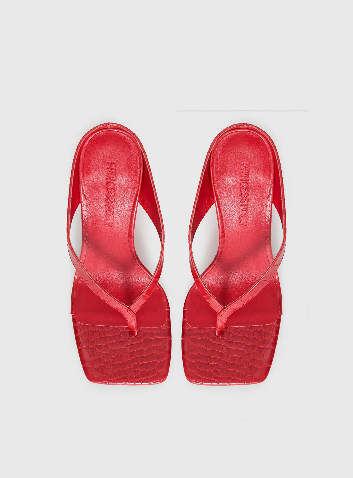 Nylah Wedge Heels Red Croc