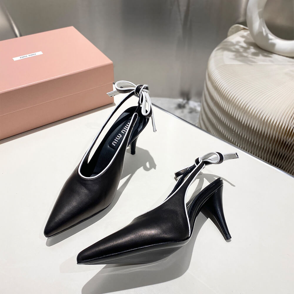MiuMiu Nappa leather slingback pumps - Top Club