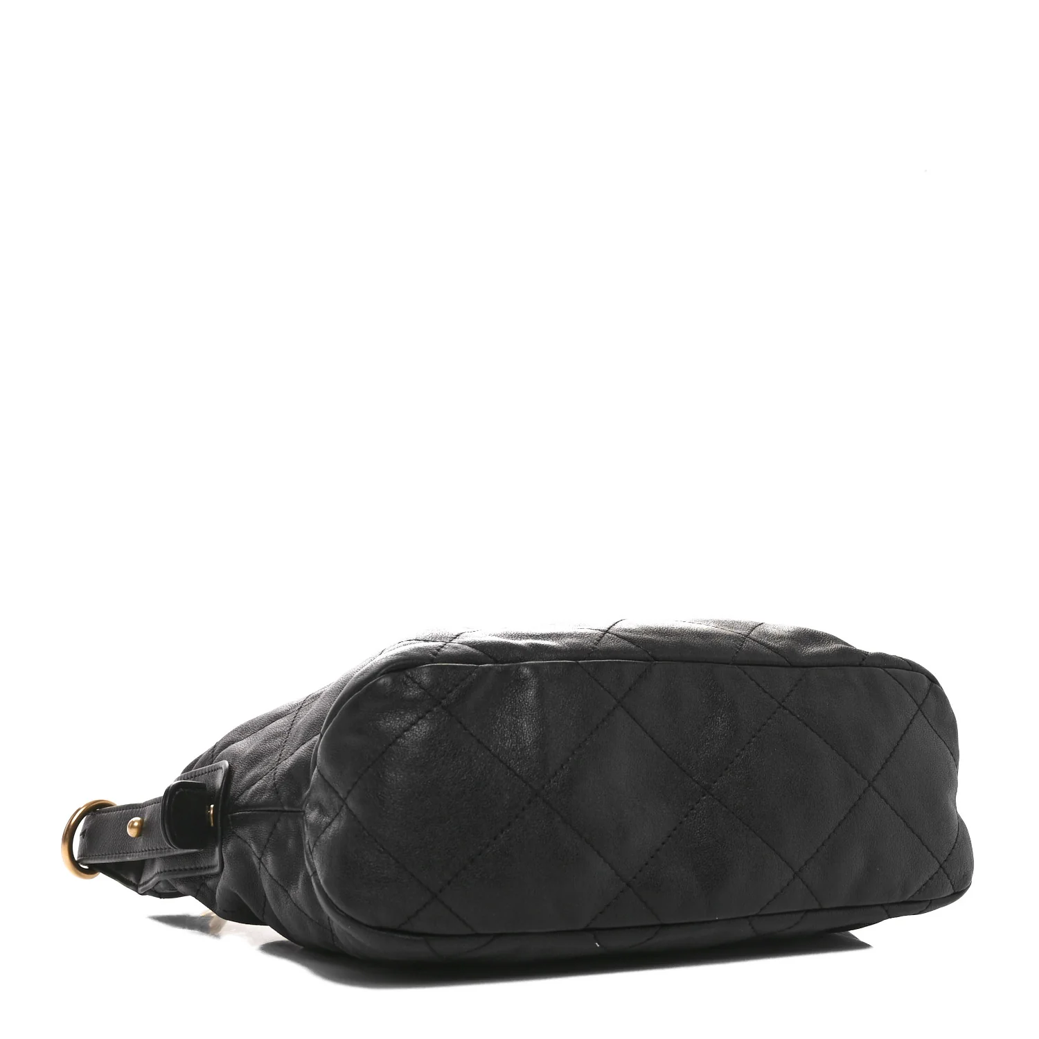 Calfskin Quilted Daily Hobo Black - Top Club