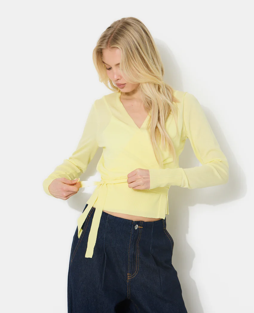 Pimkie Gilet cache-cœur en maille fine