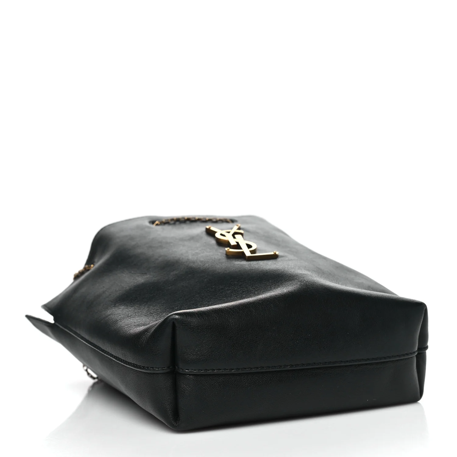 Lambskin Pochon Shoulder Bag Black - Top Club