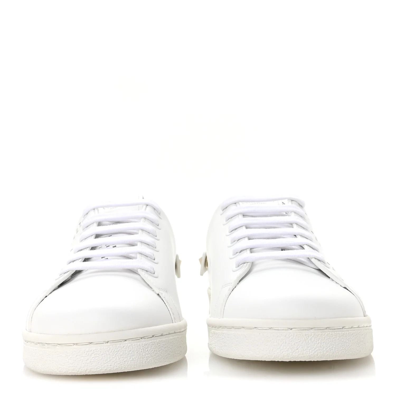 Calfskin Womens Backnet Sneakers 39.5 White - Top Club