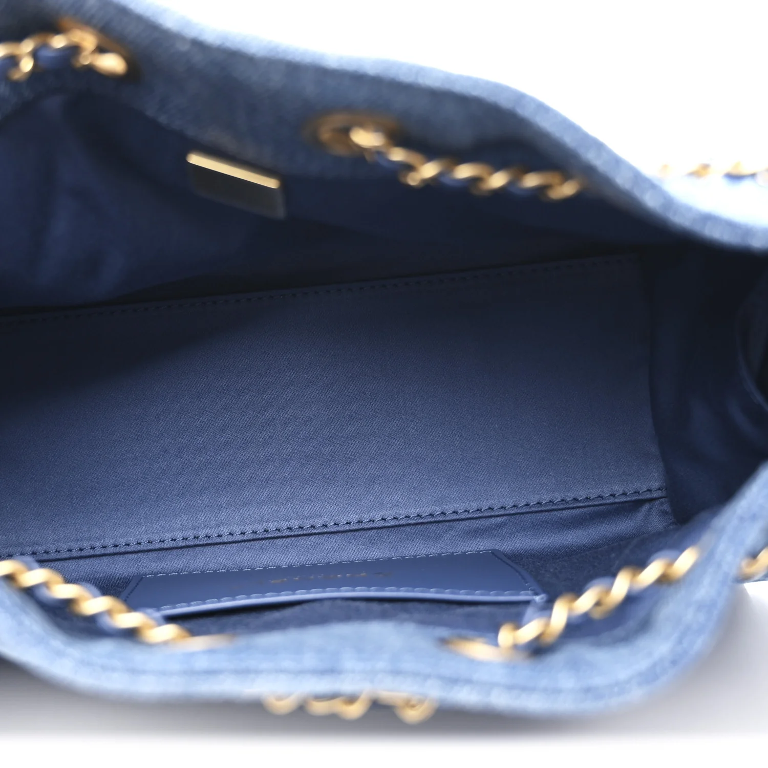Washed Denim Quilted Mini Chanel 25 Handbag Blue - Top Club