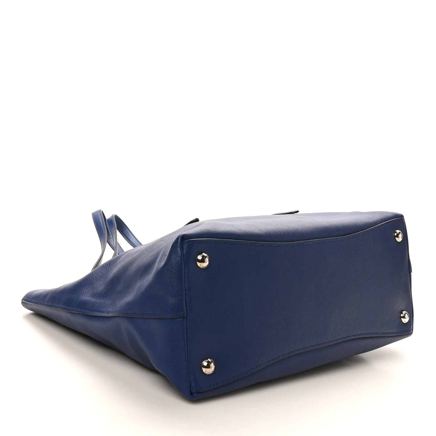Saffiano Cuir Medium Double Handle Tote Bluette - Top Club