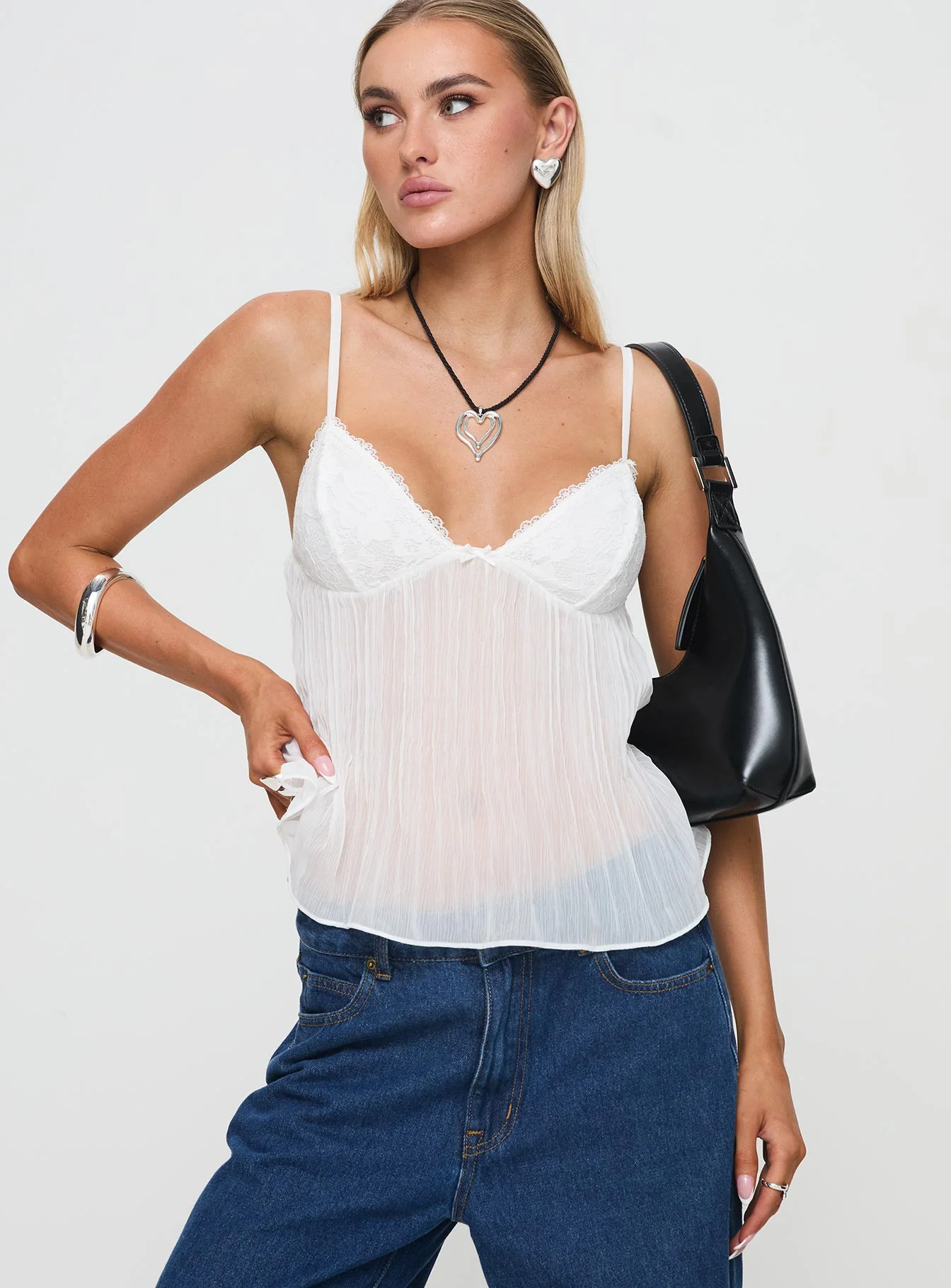 Zami Pleat Top White