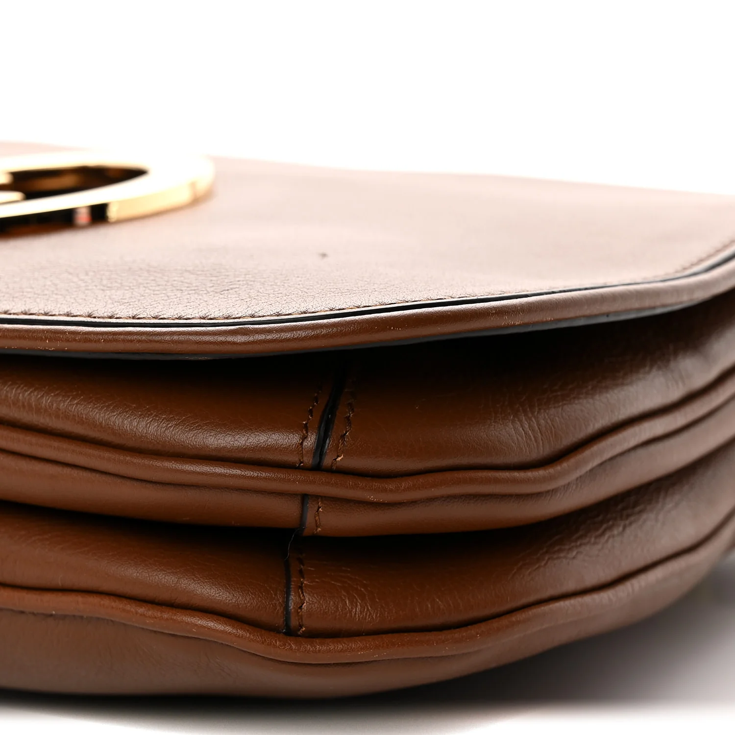 Roxy Calfskin Web Medium Blondie Shoulder Flap Bag Cuir - Top Club