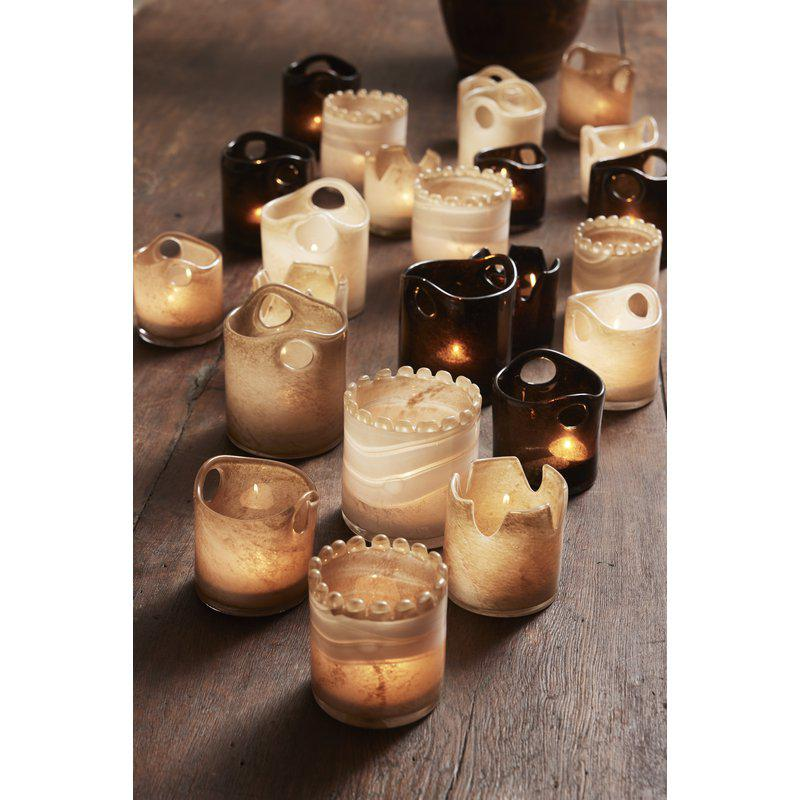 Windlicht Bruco glas camel