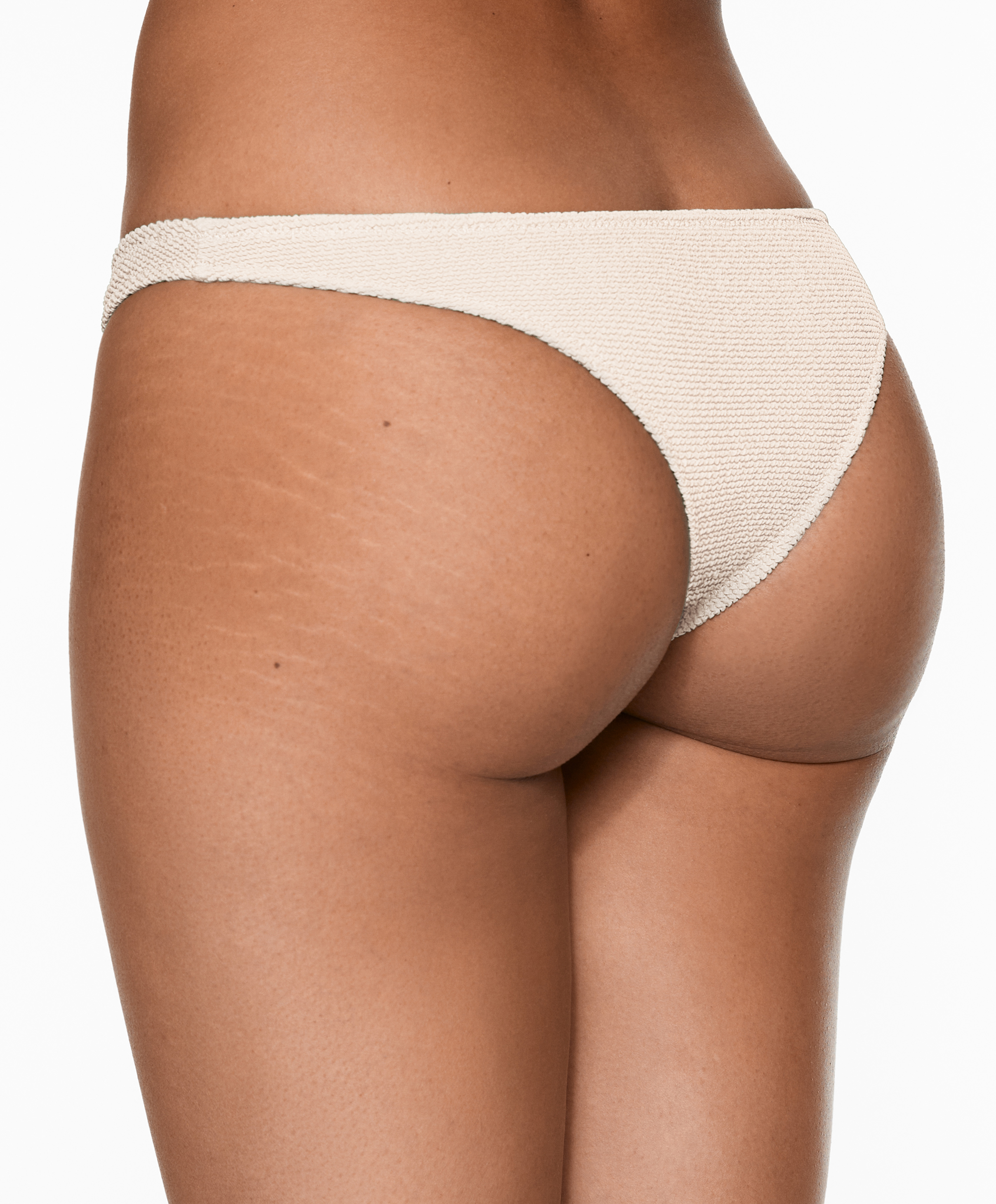 OYSHO U-cut crinkle Brazilian bikini briefs