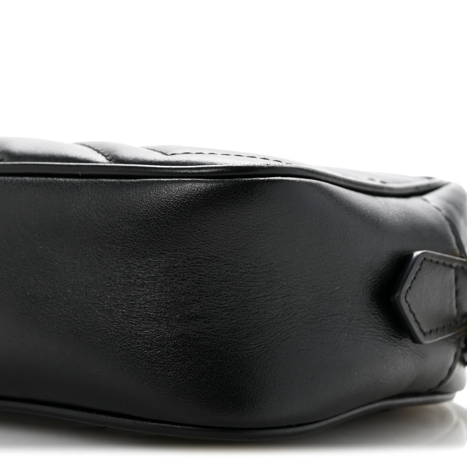 Calfskin Matelasse Mini GG Marmont Chain Shoulder Bag Black - Top Club