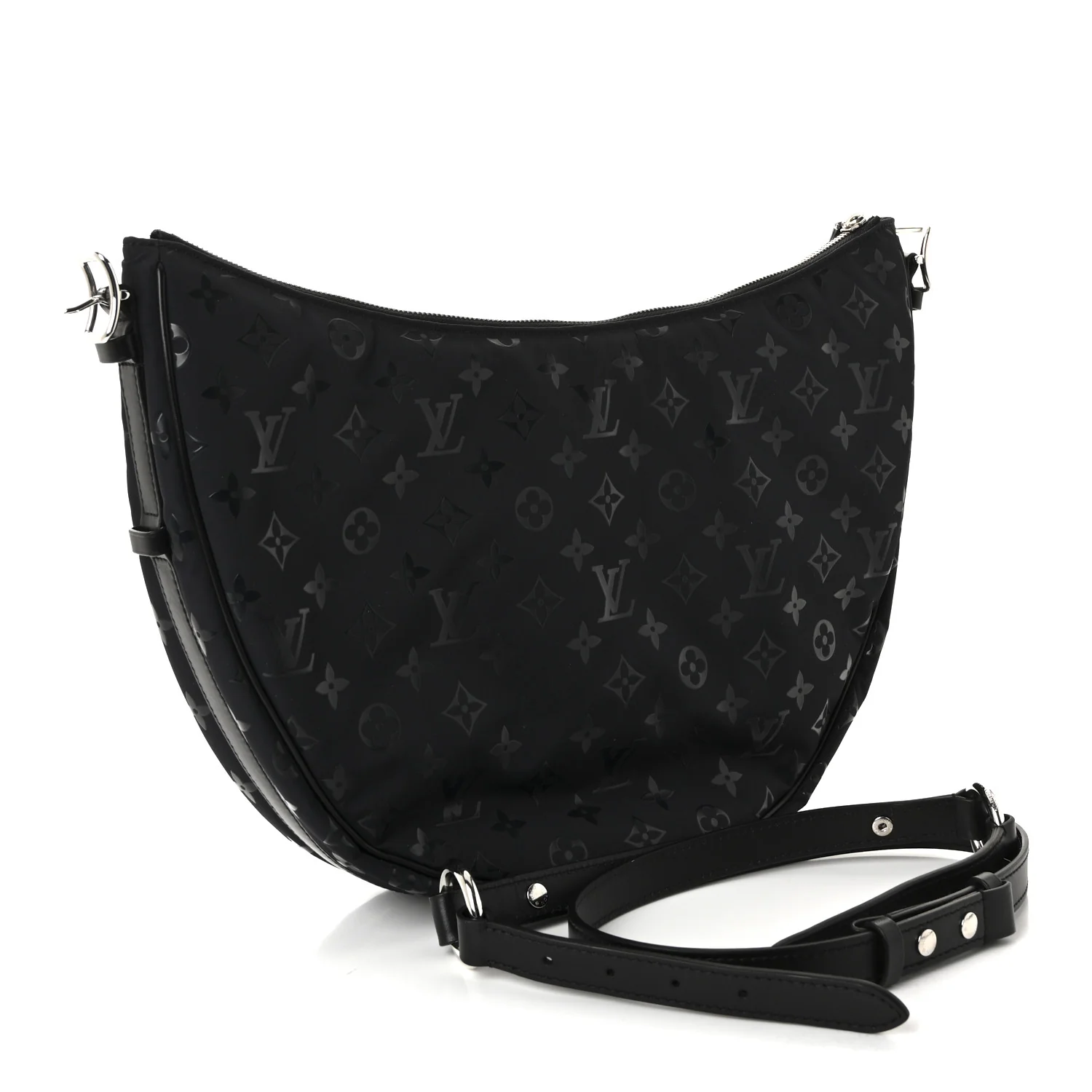 Nylon Monogram Loop Pocket Hobo Polar Night - Top Club