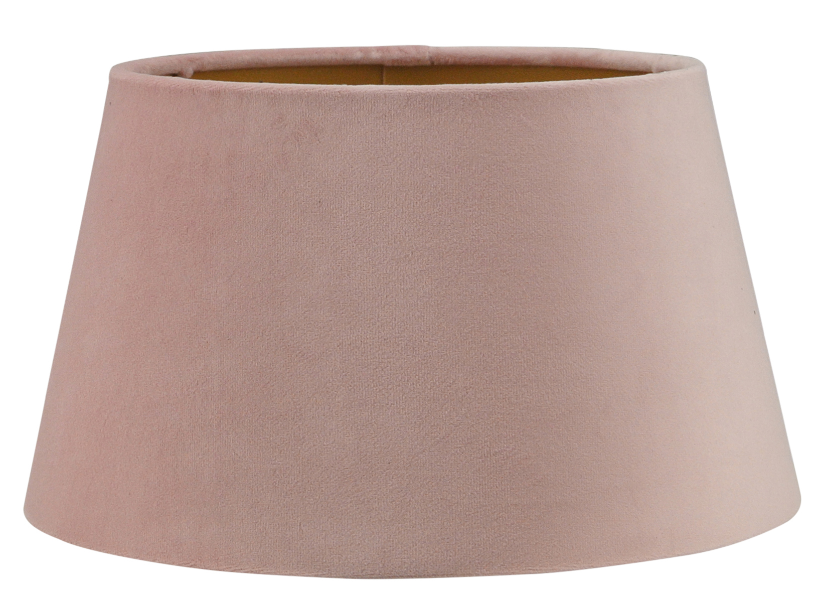 Staande lampenkap San Remo velours roze op goud 25x19x14cm