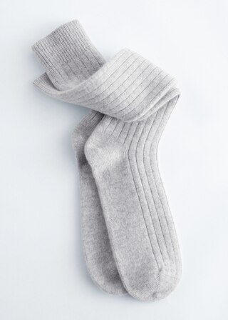 & Other Stories WOOL-BLEND KNEE-HIGH SOCKS