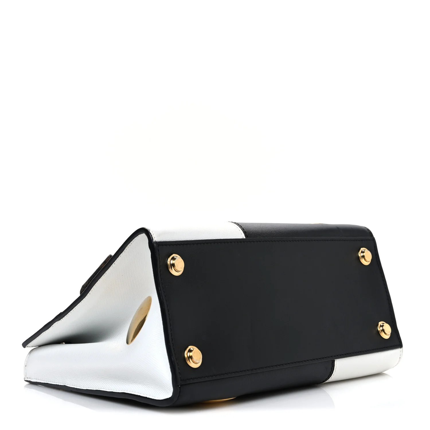 Calfskin Monogram Studded City Steamer PM Black White - Top Club
