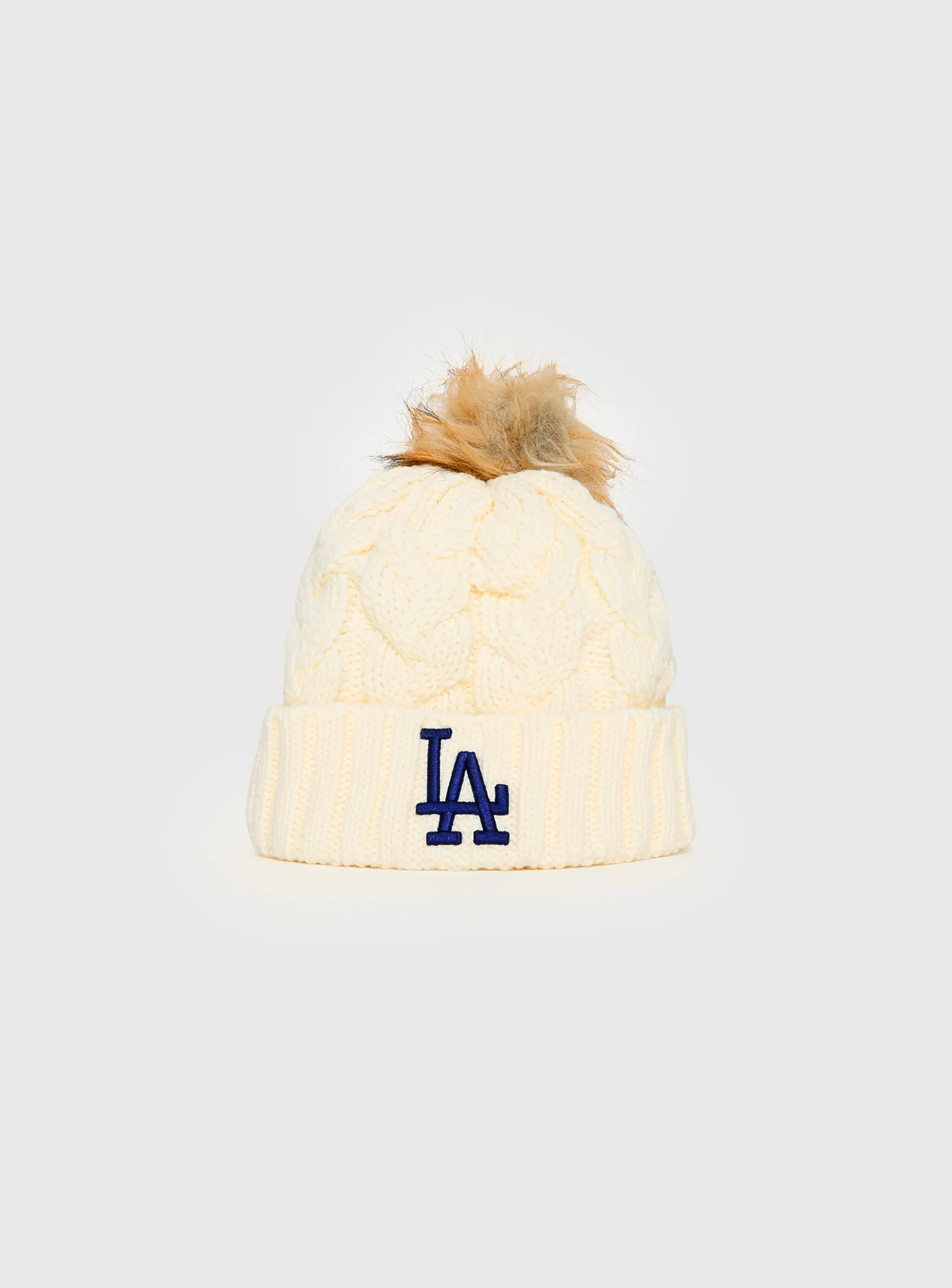 Los Angeles Dodgers Knit Beanie Cream