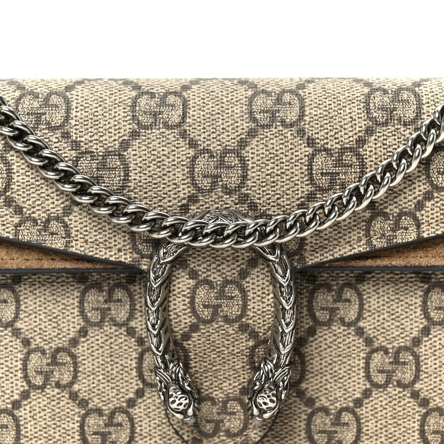 GG Supreme Monogram Super Mini Dionysus Shoulder Bag Taupe - Top Club